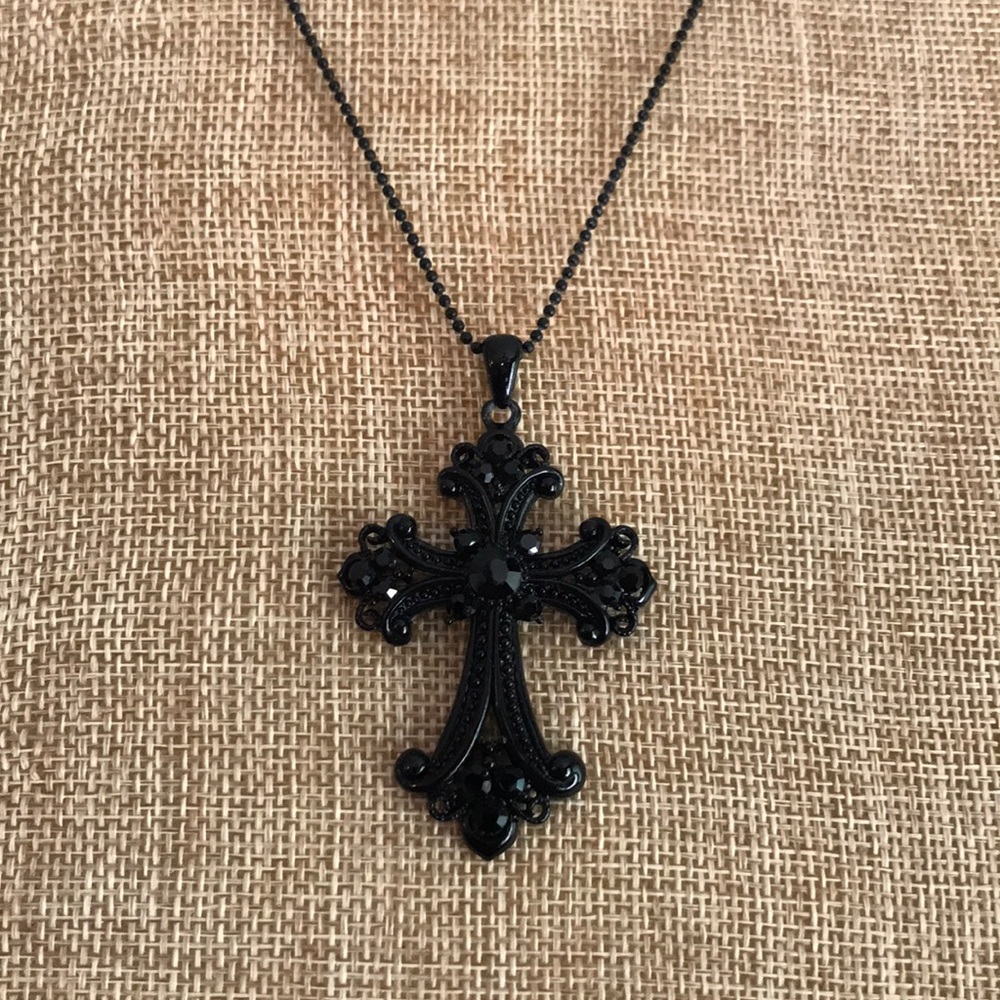 Crystal cross necklace